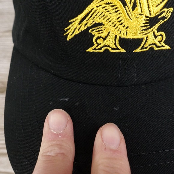 ANHEUSER BUSCH ST LOUIS BREWERY BLACK ADJUSTABLE STRAPBACK BASEBALL HAT CAP - Picture 3 of 9